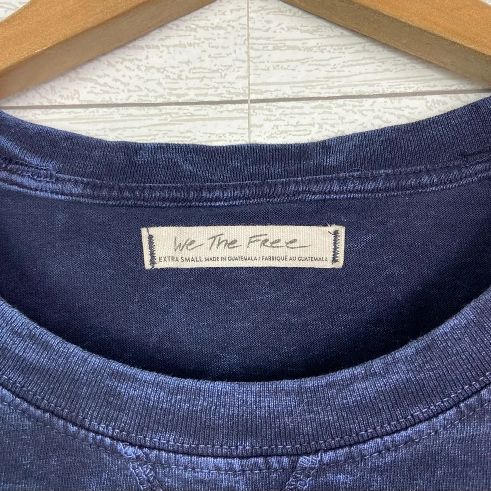WE THE FREE 213 Lightweight Pullover Long Sleeve Oversized Blue XS Free People - Picture 3 of 4